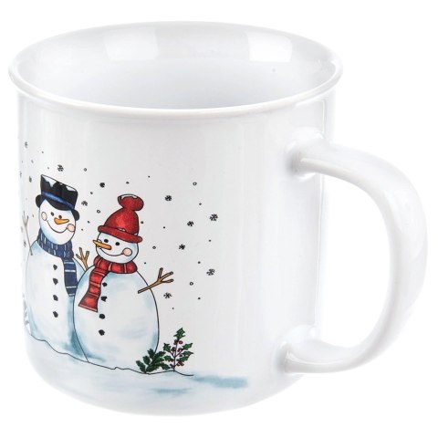 Orion Duży Kubek Ceramiczny 470 ml Zimowy Motyw Bałwanki na Prezent