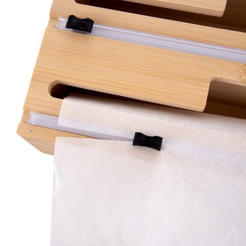 Orion Dyspenser 2w1 na Folię i Papier do Pieczenia Bambus Nożyk 34 cm