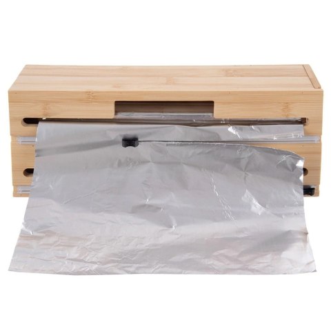 Orion Dyspenser 2w1 na Folię i Papier do Pieczenia Bambus Nożyk 34 cm