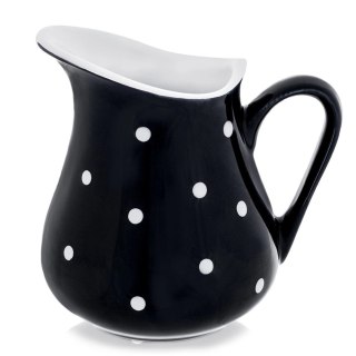 Orion Dzbanek Ceramiczny 480 ml Czarny w Groszki Dots Mlecznik Sosjerka