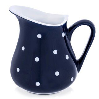 Orion Dzbanek Ceramiczny 480 ml Granatowy w Groszki Dots Mlecznik ORION