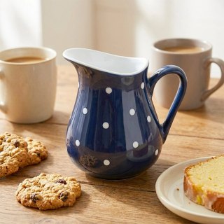 Orion Dzbanek Ceramiczny 480 ml Granatowy w Groszki Dots Mlecznik ORION