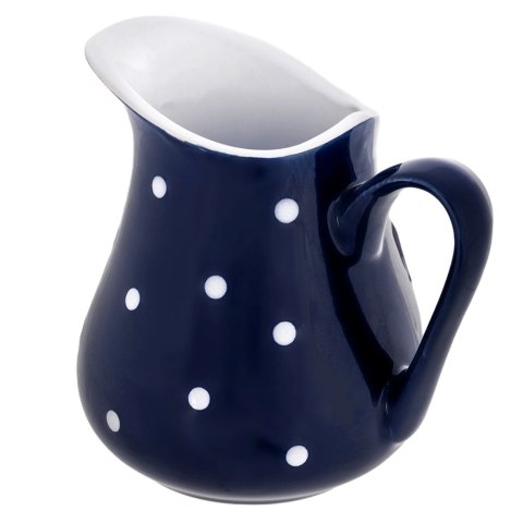 Orion Dzbanek Ceramiczny 480 ml Granatowy w Groszki Dots Mlecznik ORION