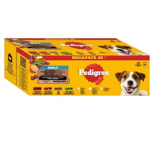 PEDIGREE Dogcare Karma dla psa w saszetkach - Kawałki w sosie, dla dorosłych psów (Adult)