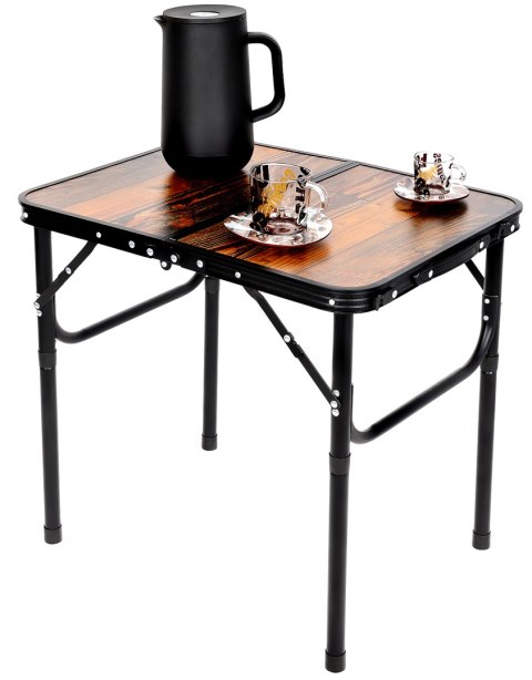 STOLIK TURYSTYCZNY SKŁADANY KEMPINGOWY 60X45X25-56CM DREWNO