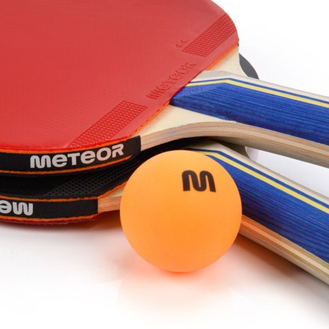 ZESTAW DO TENISA STOŁOWEGO METEOR 2 RAKIETKI SIROCCO** + 3 PIŁECZKI