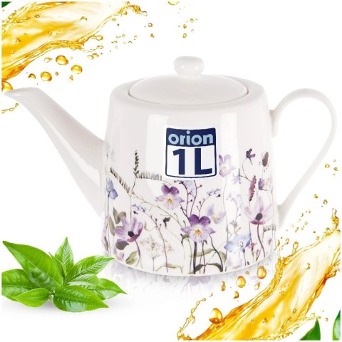 Orion Dzbanek Porcelanowy do Kawy Herbaty 1 L Louka Polne Maki i Kwiaty