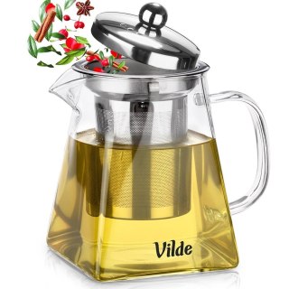 Orion Dzbanek Szklany Zaparzacz Sitko Kwadratowe 490ml Herbaty VILDE