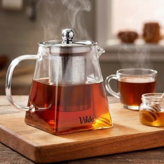 Orion Dzbanek Szklany Zaparzacz Sitko Kwadratowe 490ml Herbaty VILDE