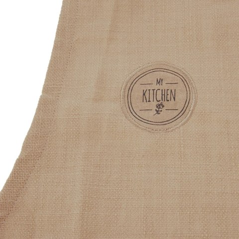 Orion Fartuch Kuchenny Brązowy 100% Bawełna Regulowany ORION z Kieszenią