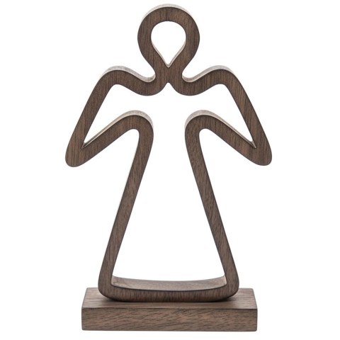 Orion Figurka Anioł 29 cm Drewno Mango Naturalna Ozdoba na Podstawie