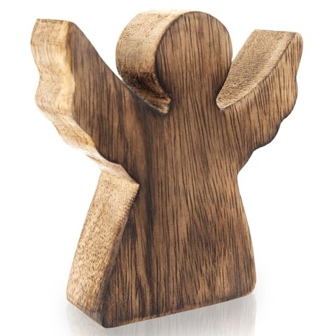 Orion Figurka Anioł Drewno Mango 10 cm Dekoracja Loft Naturalna ORION Boże