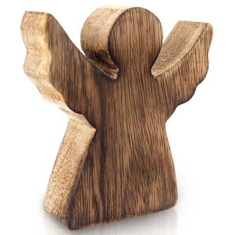 Orion Figurka Anioł Drewno Mango 15 cm Naturalna Ozdoba Świąteczna