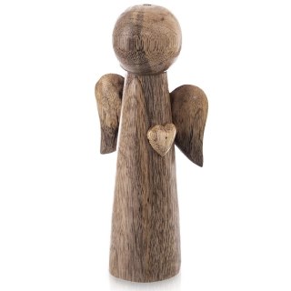 Orion Figurka Anioł Drewno Mango 21 cm Stylowa Dekoracja Świąteczna
