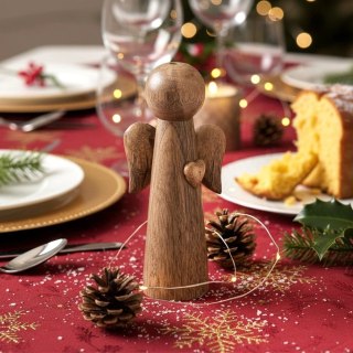 Orion Figurka Anioł Drewno Mango 21 cm Stylowa Dekoracja Świąteczna