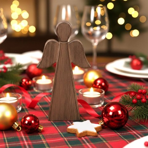 Orion Figurka Anioł Drewno Mango 24 cm Naturalna Ozdoba Loft Prezent
