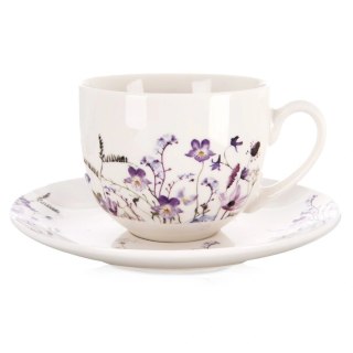 Orion Filiżanka ze Spodkiem 260 ml Louka Porcelanowy Zestaw do Kawy