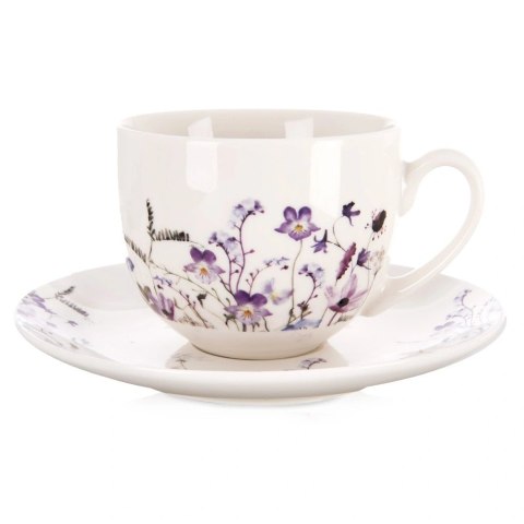 Orion Filiżanka ze Spodkiem 260 ml Louka Porcelanowy Zestaw do Kawy