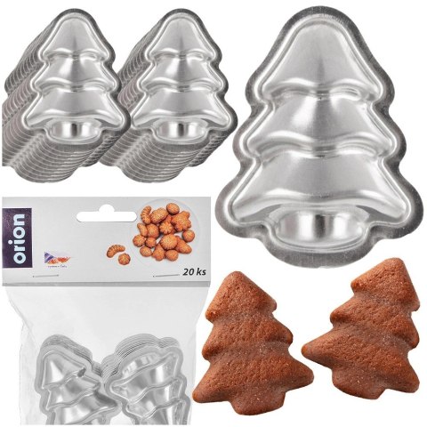 Orion Foremki do Ciastek Choinka 20 szt. Wysokie Stal Ocynkowana ORION Zestaw