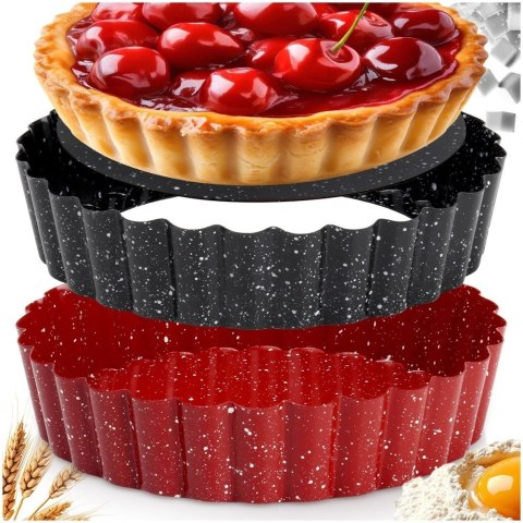 Orion Foremki do Tartaletek 2 szt. Stal Non-Stick Wyjmowane Dno 12 cm