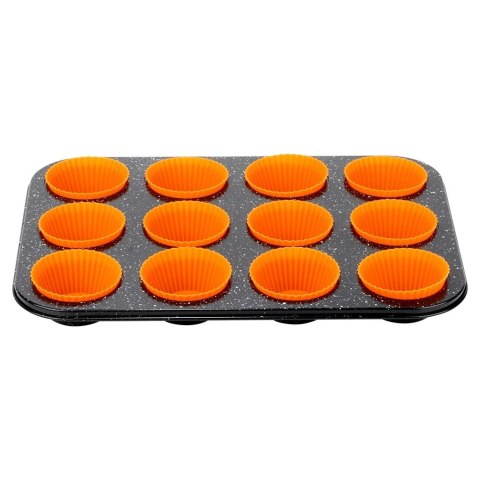 Orion Forma Granitowa do Muffinek 12 Gniazd + 12 Silikonowych Foremek