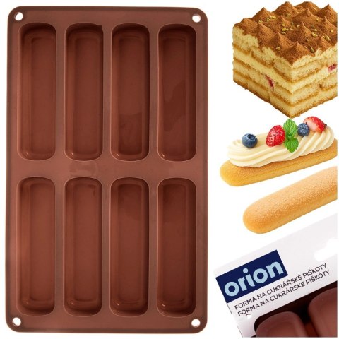 Orion Forma Silikonowa do Biszkoptów Tiramisu 8 szt. Brązowa ORION