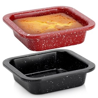 Orion Formy Kwadratowe do Pieczenia 2 szt. Stal Węglowa Non-Stick 12 cm
