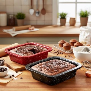 Orion Formy Kwadratowe do Pieczenia 2 szt. Stal Węglowa Non-Stick 12 cm