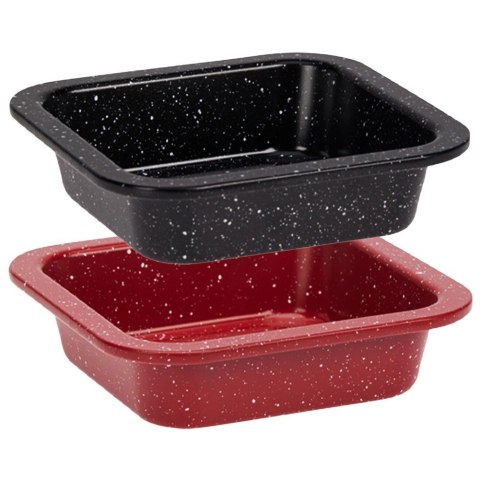Orion Formy Kwadratowe do Pieczenia 2 szt. Stal Węglowa Non-Stick 12 cm