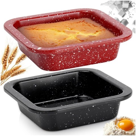 Orion Formy Kwadratowe do Pieczenia 2 szt. Stal Węglowa Non-Stick 12 cm