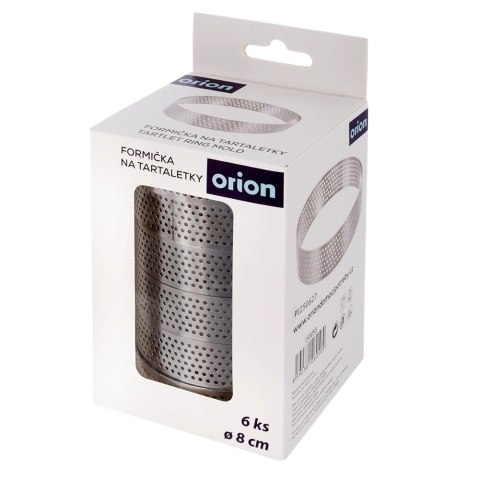 Orion Formy Ranty do Tartaletek 6 szt. Perforowane 8 cm Profesjonalne
