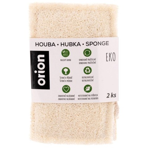 Orion Gąbki Kuchenne EKO 2 szt. Celuloza i Luffa Biodegradowalne Zmywak