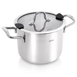 Orion Garnek Stalowy Nierdzewny 3,5 L Venice Pokrywka Szklana 18 cm