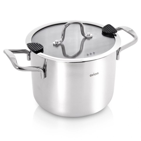 Orion Garnek Stalowy Nierdzewny 3,5 L Venice Pokrywka Szklana 18 cm