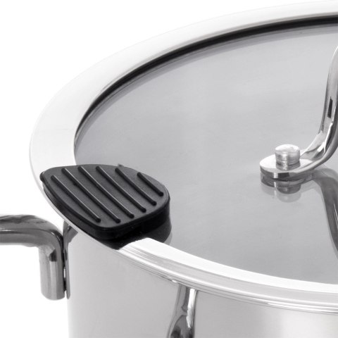 Orion Garnek Stalowy Nierdzewny 3,5 L Venice Pokrywka Szklana 18 cm