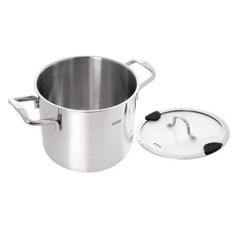 Orion Garnek Stalowy Nierdzewny 3,5 L Venice Pokrywka Szklana 18 cm
