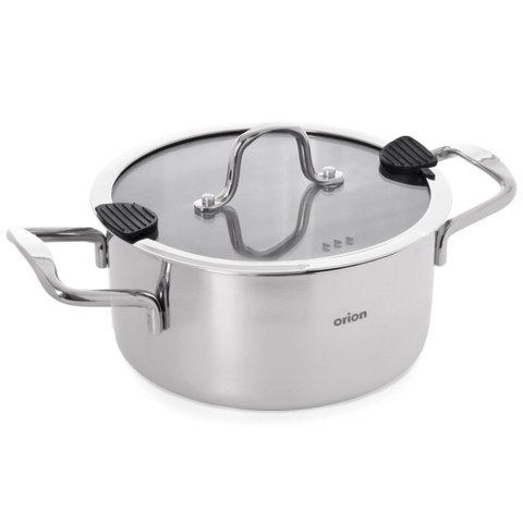 Orion Garnek Stalowy Nierdzewny 3 L Venice Szklana Pokrywka Indukcja 20 cm
