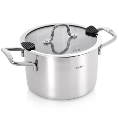 Orion Garnek Stalowy z Pokrywką 2,3 L Venice Odcedzanie Indukcja 18 cm