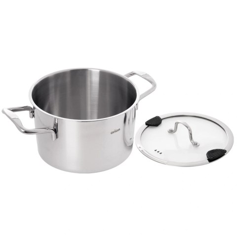 Orion Garnek Stalowy z Pokrywką 2,3 L Venice Odcedzanie Indukcja 18 cm