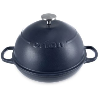 Orion Gęsiarka Żeliwna z Pokrywką 2w1 Granatowa Litina Smalt 1,6 L ORION