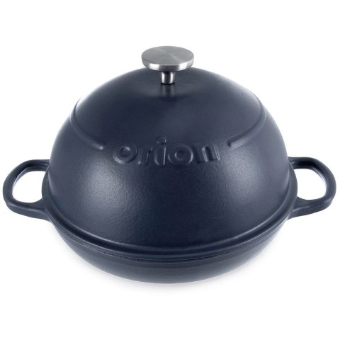 Orion Gęsiarka Żeliwna z Pokrywką 2w1 Granatowa Litina Smalt 1,6 L ORION