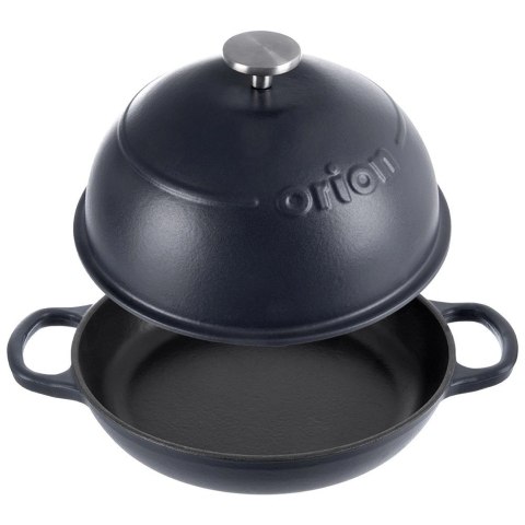 Orion Gęsiarka Żeliwna z Pokrywką 2w1 Granatowa Litina Smalt 1,6 L ORION