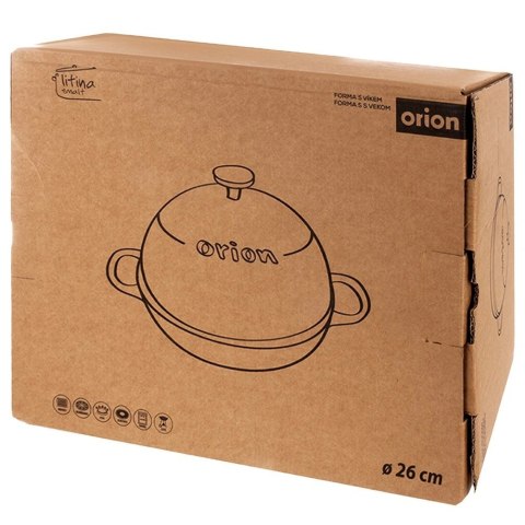 Orion Gęsiarka Żeliwna z Pokrywką 2w1 Granatowa Litina Smalt 1,6 L ORION