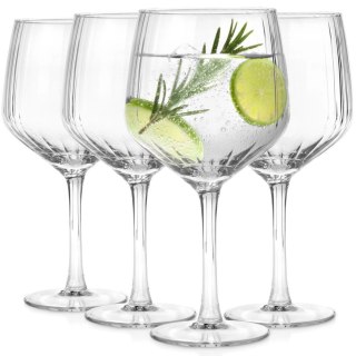 Orion Kieliszki do Ginu i Drinków 580 ml Ryflowane Zestaw 4 sztuk VILDE Bar