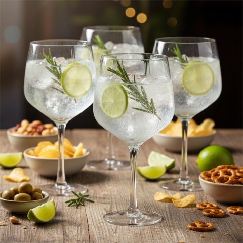 Orion Kieliszki do Ginu i Drinków 580 ml Ryflowane Zestaw 4 sztuk VILDE Bar