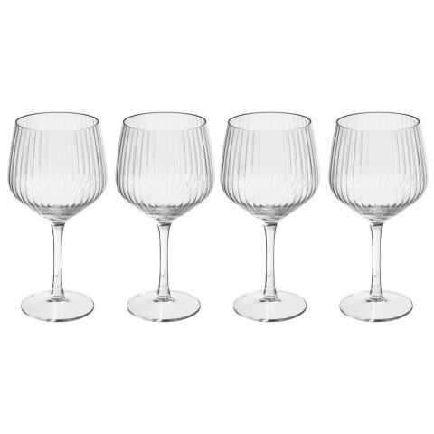 Orion Kieliszki do Ginu i Drinków 580 ml Ryflowane Zestaw 4 sztuk VILDE Bar