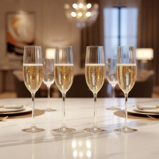 Orion Kieliszki do Szampana Prosecco 4 szt. 210 ml Szkło Wzór Paski do Zmywarki