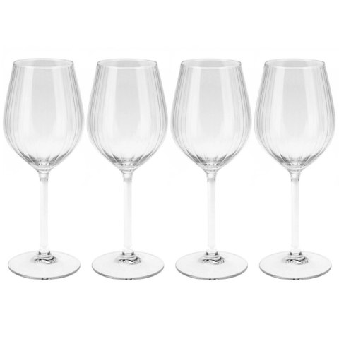 Orion Kieliszki do Wina Białego 380 ml Ryflowane Zestaw 4 szt. Glass