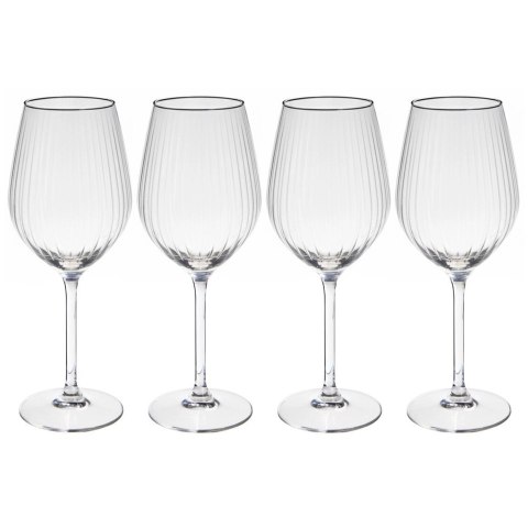 Orion Kieliszki do Wina Czerwonego 490 ml Ryflowane Komplet 4 szt.
