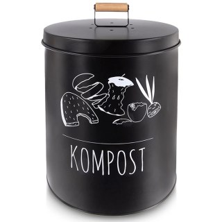 Orion Kompostownik Kuchenny 8 L Metalowy Czarny Filtr Węglowy Bioodpady
